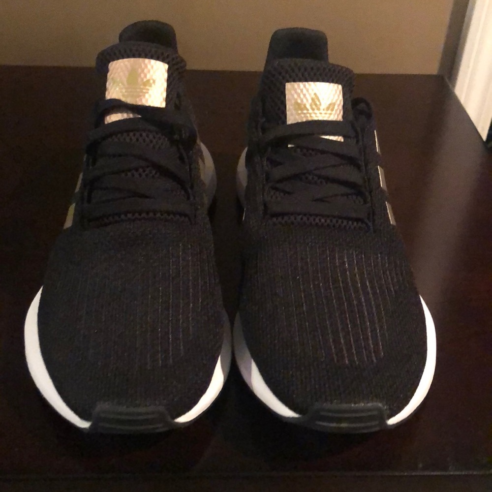 Adidas black with gold